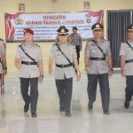 Kapolres Pringsewu Pimpin Serah Terima Jabatan Kasat Narkoba, Kapolsek Pagelaran dan Kapolsek Gadingrejo