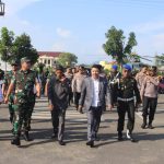 Kapolres Pringsewu dan Forkopimda Sambut Kunjungan Kerja Kepala Staf TNI AD