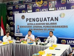 Berikan Sambutan Positif, Kalapas Narkotika Karang Intan Ikuti Arahan Perdana Kakanwil Ditjenpas