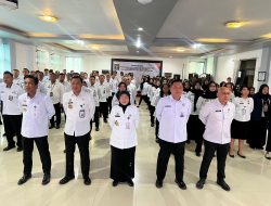 Jajaran Kanwil Ditjenpas Kalsel Ikuti Apel Pagi Bersama Kementerian