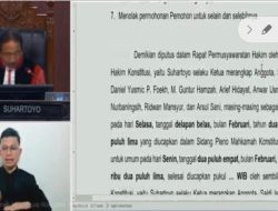 MK Resmi Membaca Putusan Terkait Pemilihan Bupati dan Wakil Bupati Bangka Barat